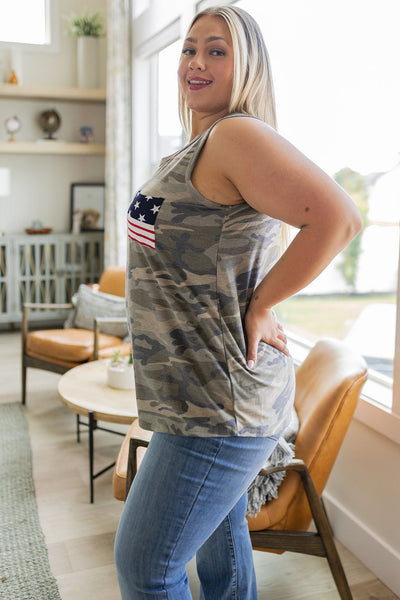 Camouflage Flag Pocket Tank