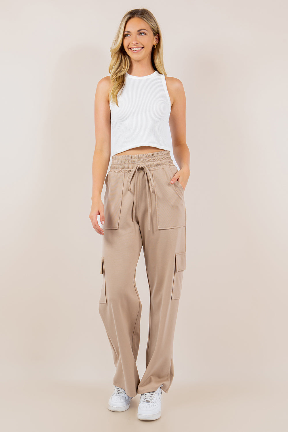 PREORDER: Ponte Stretch Cargo Pants In Five Colors