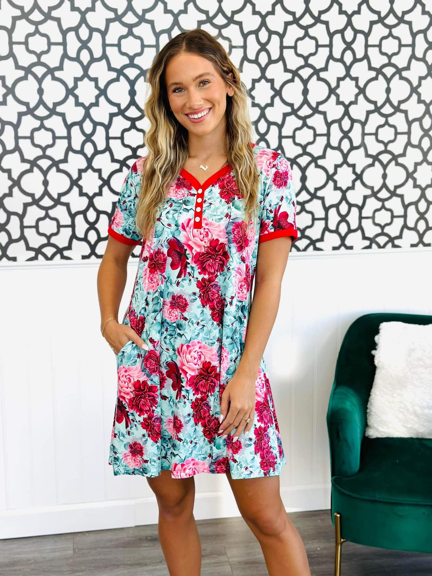 PREORDER: The Comfiest Sleep Dress in Winter Prints