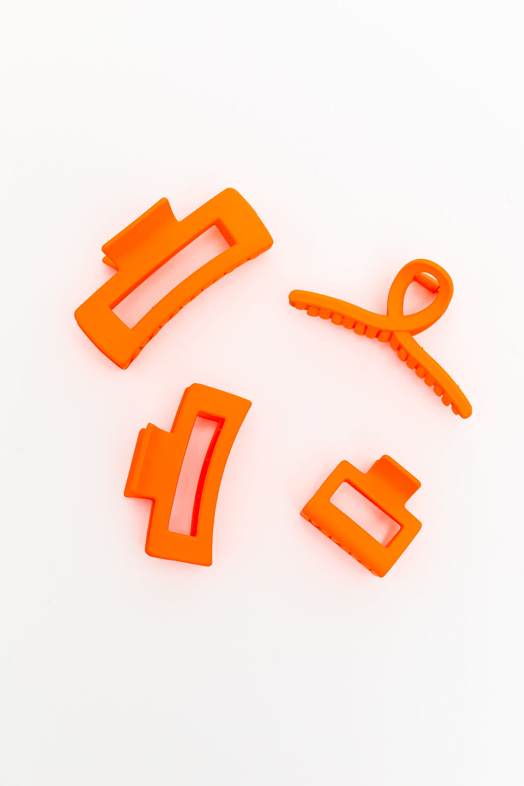 Claw Clip Set of 4 in Orange