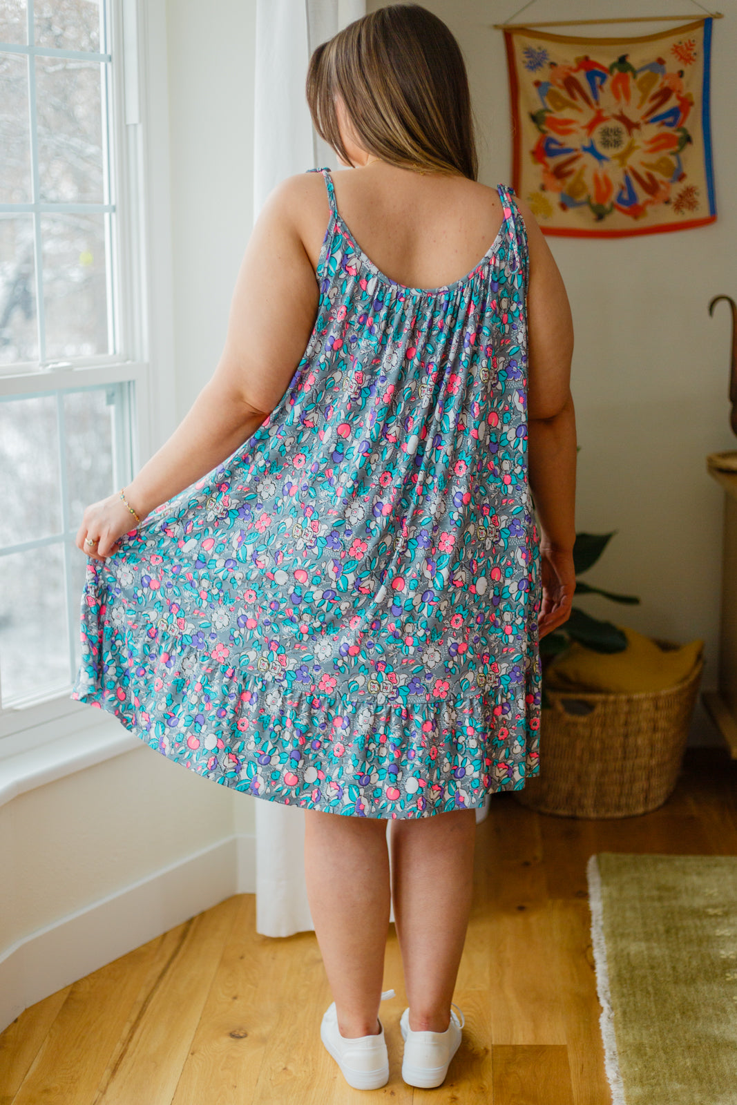 Floral Essence Tie Strap Dress