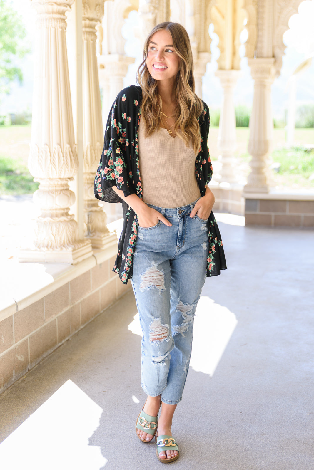 Florence High Waist Destroyed Boyfriend Jeans