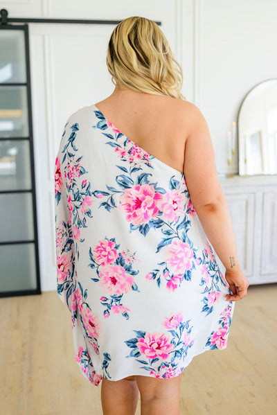 Forever Smitten Floral One Shoulder Dress