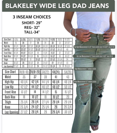 PREORDER: Blakeley Distressed Jeans In Olive and Camel Tall Inseam