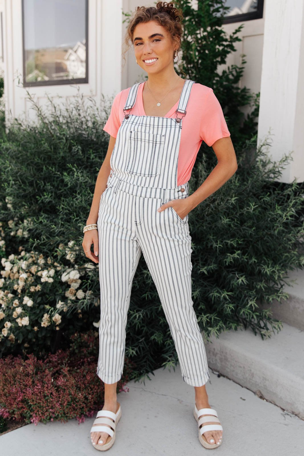 Railroad Stripe Overalls