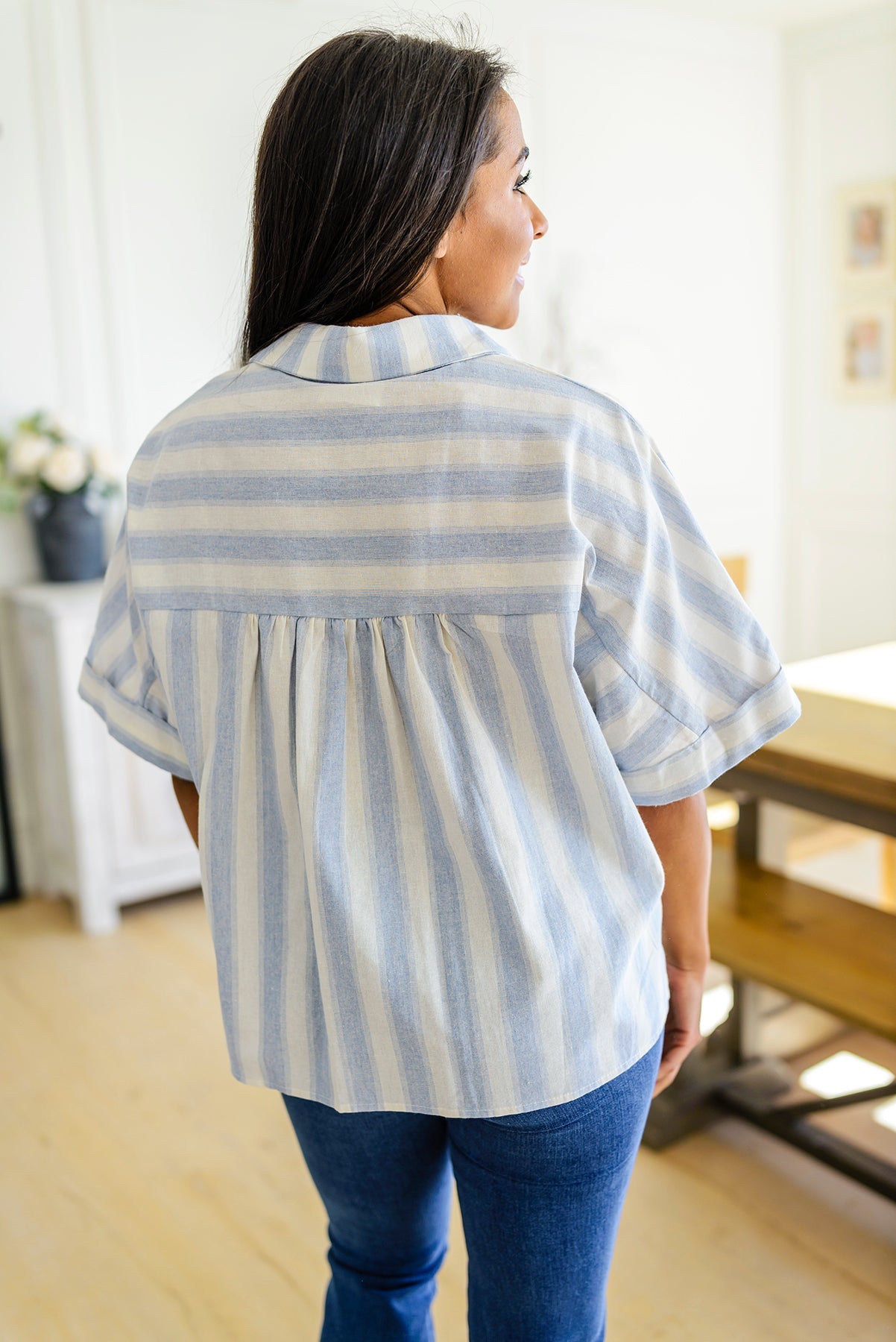 Tailored to Relax Striped Button Down