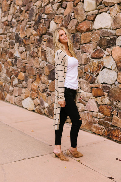 Top Of The Class Taupe Cardi
