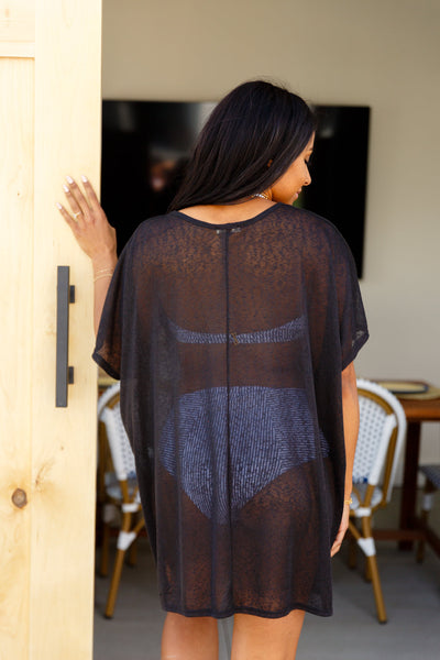 Warm Days, Cool Nights Top in Black