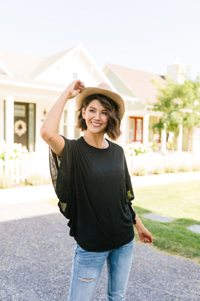 Elegantly Ruffled Sleeve Blouse