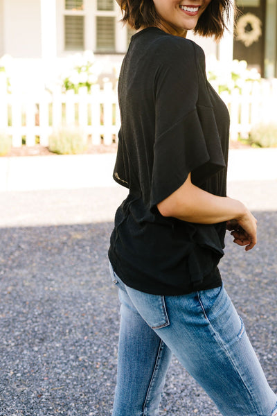 Elegantly Ruffled Sleeve Blouse