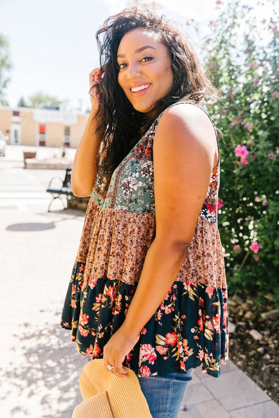 Fall Floral Fantasy Tank