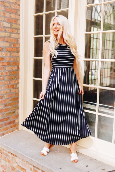 Have It Both Ways Striped Dress