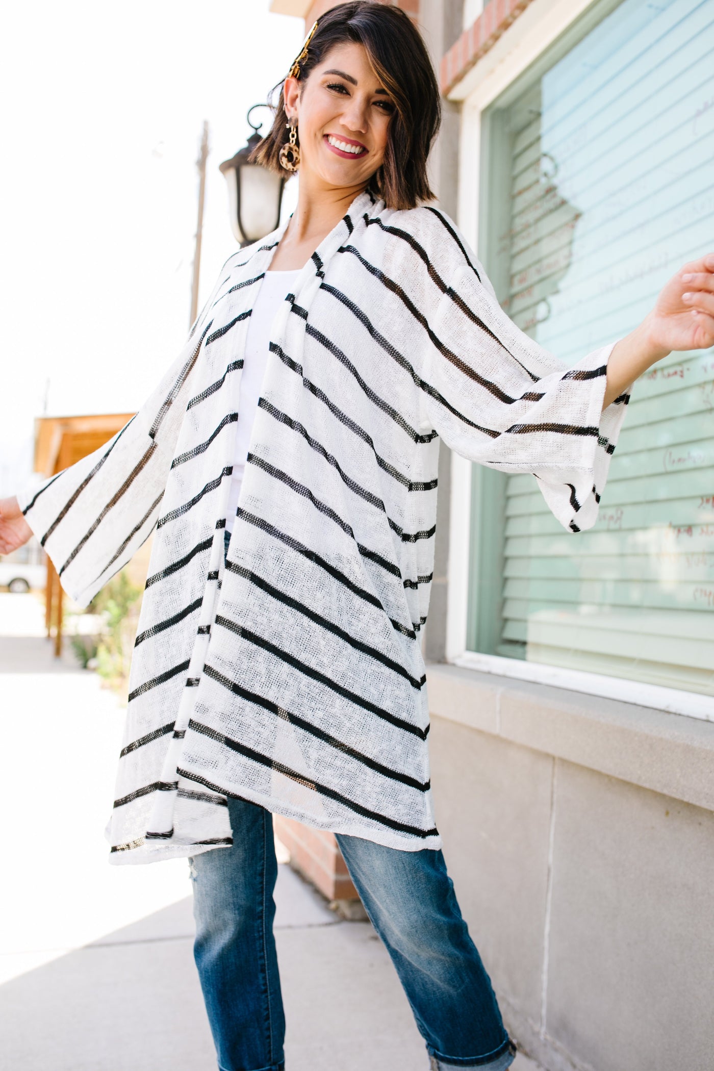 Knit Perfect Striped Cardigan