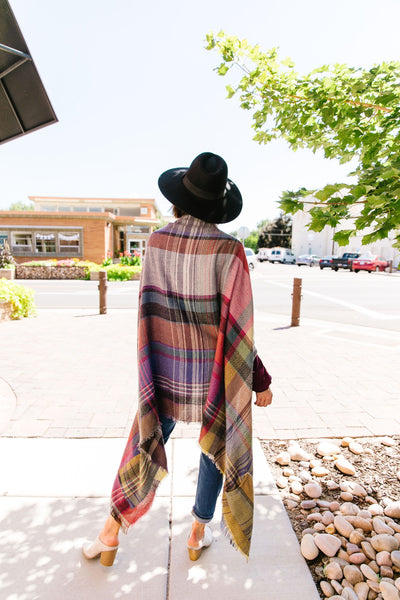 Nacho Basic Plaid Poncho