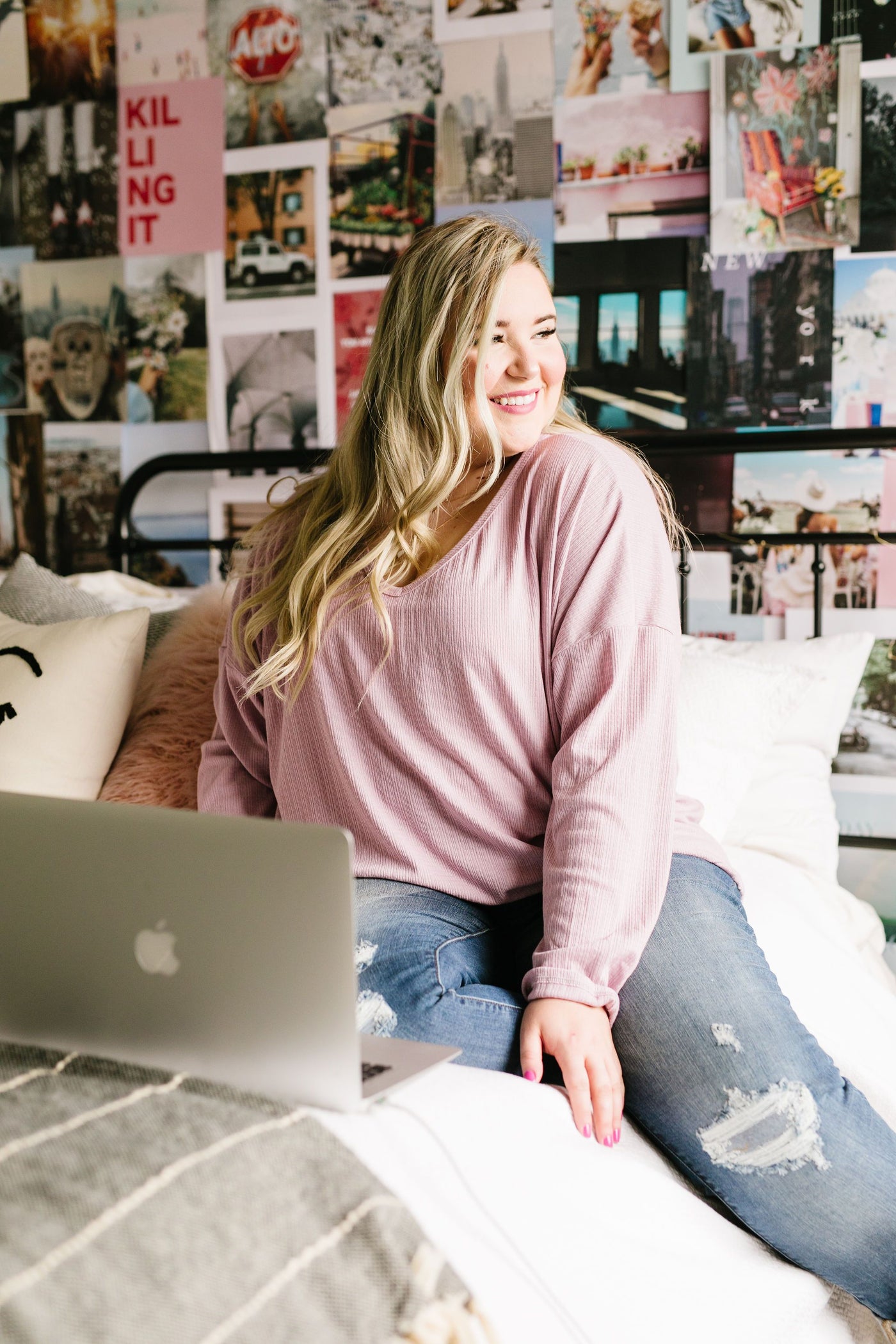 Pink Lavender Textured Top