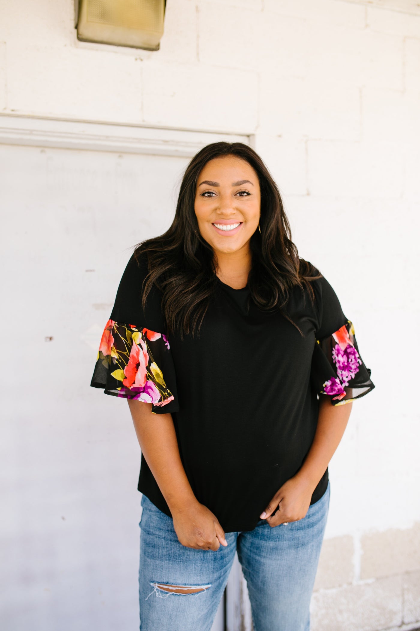 Sleeve Your Mark Black Blouse