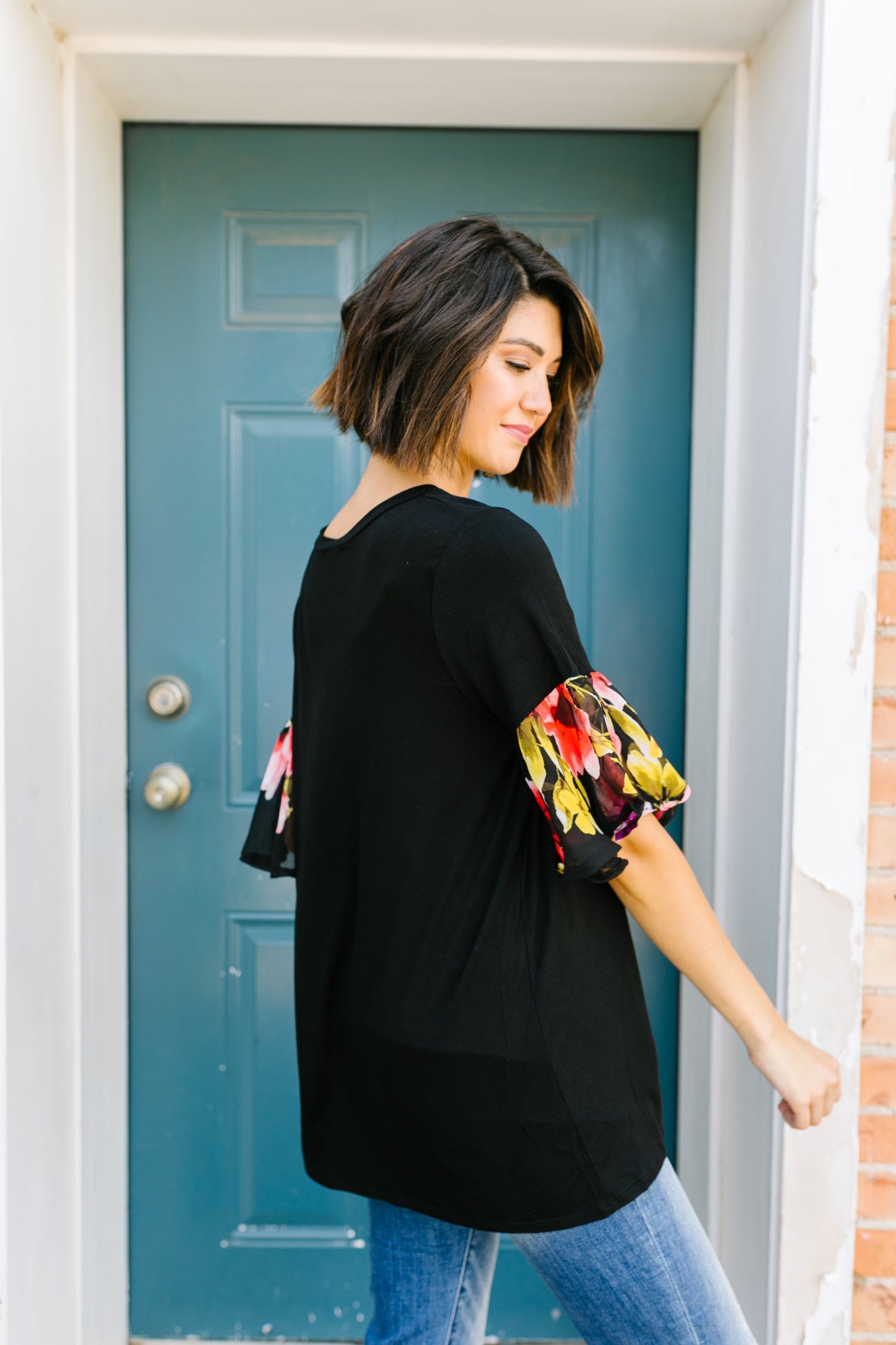 Sleeve Your Mark Black Blouse