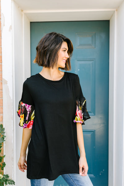 Sleeve Your Mark Black Blouse