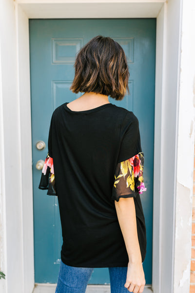 Sleeve Your Mark Black Blouse